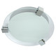 White and Chrome Oyster Light 12W 1080lm 3000K 320mm White and Chrome Oyster Light 12W 1080lm 3000K 320mm